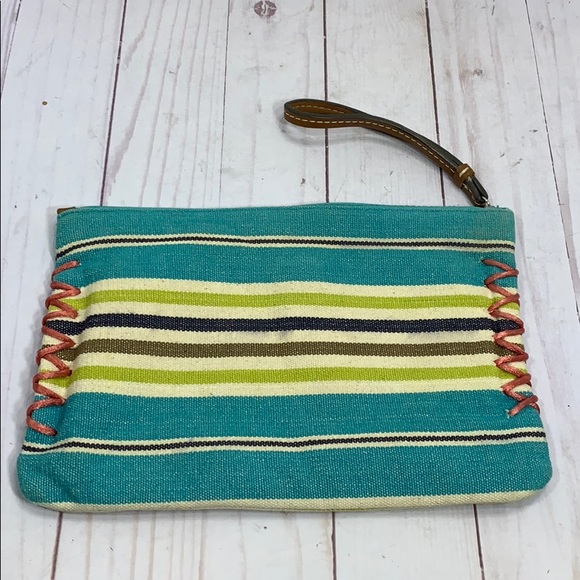 Ann Taylor Loft beaded fabric wristlet clutch - Picture 4 of 8